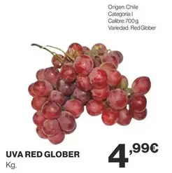 Oferta de Uva Red Glober por 4,99€ en Supercor