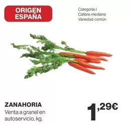 Oferta de Origen - Zanahoria por 1,29€ en Supercor