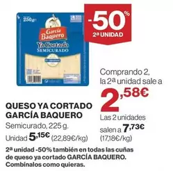 Oferta de García Baquero - Queso Ya Cortado por 5,15€ en Supercor