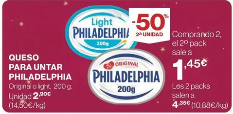 Oferta de Philadelphia - Queso Para Untar por 2,9€ en Supercor