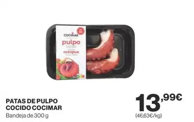 Oferta de Cocimar - Patas De Pulpo Cocido por 13,99€ en Supercor