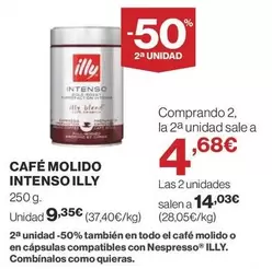 Oferta de Illy - Café Molido Intenso por 9,35€ en Supercor