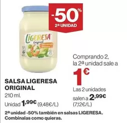 Oferta de Ligeresa - Salsa por 1,99€ en Supercor