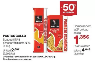 Oferta de Gallo - Pastas por 2,69€ en Supercor