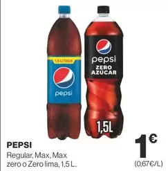 Oferta de Pepsi - Regular, Max, Max Zero O Zero Lima por 1€ en Supercor