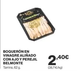 Oferta de Boquerón En Vinagre Alinado Con Ajo Y Perejil por 2,4€ en Supercor Exprés