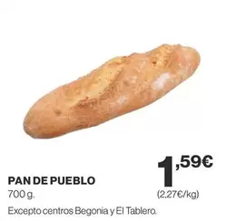 Oferta de Pueblo - Pan De Pueblo por 1,59€ en Supercor Exprés