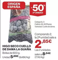 Oferta de La Guana - Higo Seco Cuello De Dama  por 5,69€ en Supercor Exprés