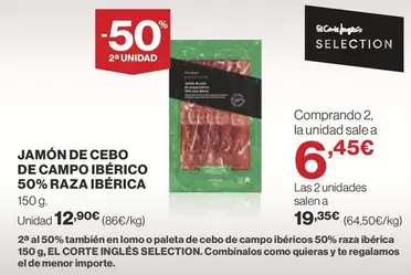 Oferta de Jamón De Cebo De Campo Ibérico 50% Raza Ibérica por 12,9€ en Supercor Exprés