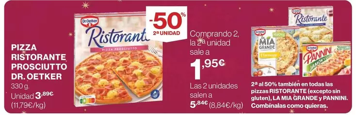 Oferta de Dr Oetker - Pizza Ristorante Prosciutto por 3,89€ en Supercor Exprés