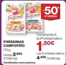 Oferta de Campofrío - Finissimas por 2,99€ en Supercor Exprés