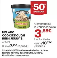 Oferta de Ben & Jerry's - Helado Cookie Dough por 7,15€ en Supercor Exprés