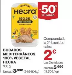 Oferta de Heura - Bocados Mediterráneos 100% Vegetal por 3,99€ en Supercor Exprés