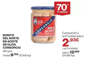 Oferta de Consorcio - Bonito Del Norte En Aceite De Oliva por 9,75€ en Supercor Exprés