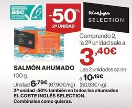 Oferta de El Corte Inglés - Salmón Ahumado por 6,79€ en Supercor Exprés