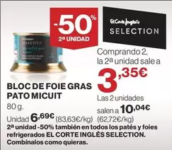 Oferta de Bloc De Foie Gras Pato Micuit por 6,69€ en Supercor Exprés