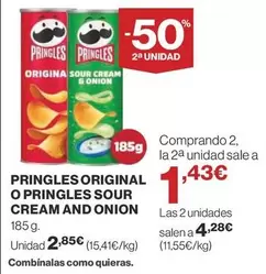 Oferta de Pringles - Original O  Sour Cream And Onion por 2,85€ en Supercor Exprés