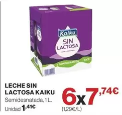 Oferta de Kaiku - Leche Sin Lactosa por 1,41€ en Supercor Exprés