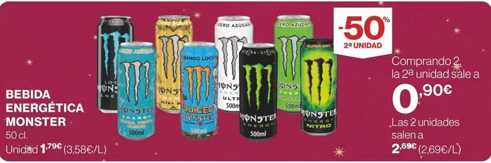 Oferta de Monster - Bebida Energetica por 1,79€ en Supercor Exprés