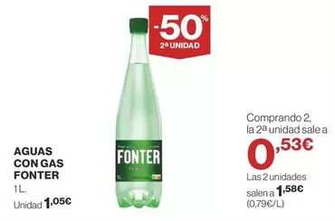 Oferta de Fonter - Aguas Con Gas por 1,05€ en Supercor Exprés