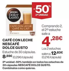 Oferta de Nescafé - Cafe Con Leche Dolce Gusto por 8,55€ en Supercor Exprés