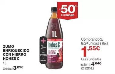 Oferta de Hohes C - Zumo Enriquecido Con Hierro por 3,09€ en Supercor Exprés