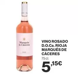 Oferta de Marqués De Cáceres - Vino Rosado D.O.Ca. Rioja por 5,15€ en Supercor Exprés