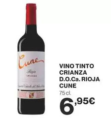 Oferta de Cune - Vino Tinto Crianza D.O.Ca.Rioja por 6,95€ en Supercor Exprés