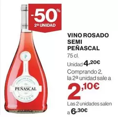 Oferta de Peñascal - Vino Rosado Semi por 4,2€ en Supercor Exprés