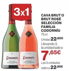 Oferta de Codorniu - Cava Brut O Brut Rosé Seleccion Familia por 22,95€ en Supercor Exprés