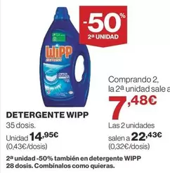 Oferta de Wipp - Detergente por 14,95€ en Supercor Exprés