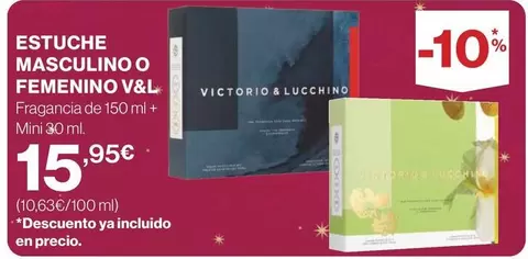 Oferta de Victorio & Lucchino - Estuche Masculino O Femenino V&l por 15,95€ en Supercor Exprés