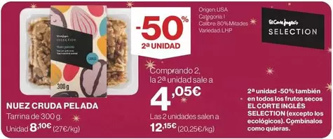 Oferta de El Corte Inglés - Nuez Cruda Pelada por 8,1€ en Supercor Exprés