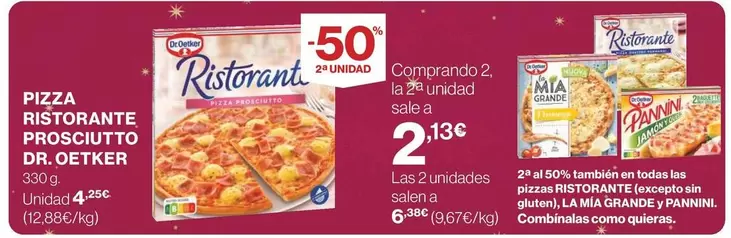 Oferta de Dr Oetker - Pizza Ristorante Prosciutto por 4,25€ en Supercor Exprés