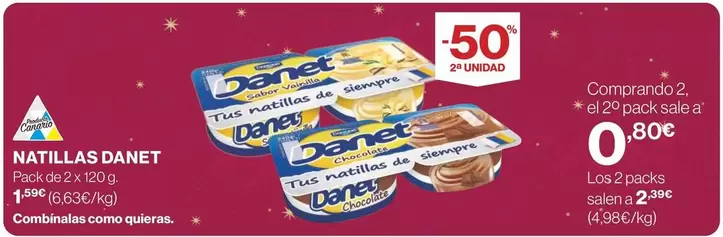 Oferta de Danone - Natillas Danet  por 1,59€ en Supercor Exprés