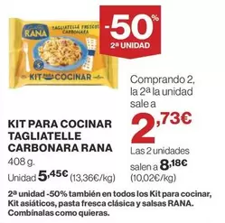 Oferta de Rana - Kit Para Cocinar Tagliatelle Carbonara por 5,45€ en Supercor Exprés