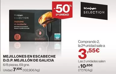 Oferta de El Corte Inglés - Mejillones En Escabeche D.O.P. Mejillón De Galicia  por 7,1€ en Supercor Exprés