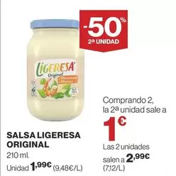 Oferta de Ligeresa - Salsa Ligeresa Original por 1,99€ en Supercor Exprés