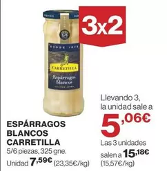 Oferta de Carretilla - Espárragos Blancos por 7,59€ en Supercor Exprés