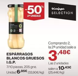 Oferta de El Corte Inglés - Espárragos Blancos Gruesos I.G.P por 6,95€ en Supercor Exprés