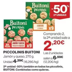 Oferta de Buitoni - Piccolinis por 4,39€ en Supercor Exprés