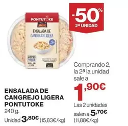 Oferta de Pontutoke - Ensalada De Cangrejo Ligera  por 3,8€ en Supercor Exprés