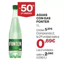 Oferta de Fonter - Aguas Con Gas por 1,37€ en Supercor Exprés