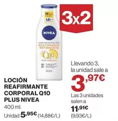 Oferta de Nivea - Locion Creafirmante Corporal Q10 Plus por 5,95€ en Supercor Exprés