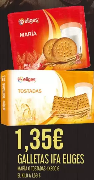 Oferta de Eliges - Galletas Ifa por 1,35€ en Claudio