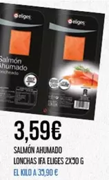 Oferta de Eliges - Salmon Ahumado por 3,59€ en Claudio