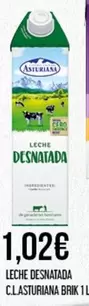 Oferta de La Asturiana - Leche Desnatada por 1,02€ en Claudio