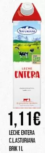 Oferta de Asturiana - Leche Entera por 1,11€ en Claudio