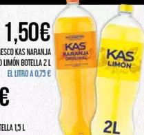 Oferta de Kas -  Naranja Limon Botella por 1,5€ en Claudio