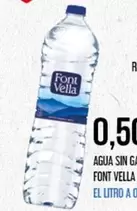 Oferta de Font Vella - Agua Sin Gas por 0,5€ en Claudio